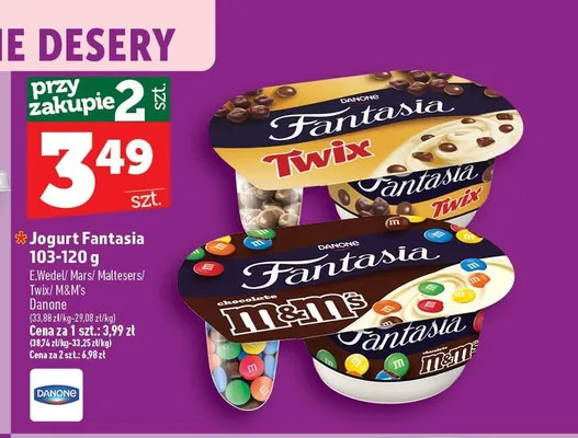 Jogurt Fantasia Twix promocja w TOPAZ