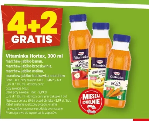 Sok Vitaminka marchew Hortex promocja w Twój Market