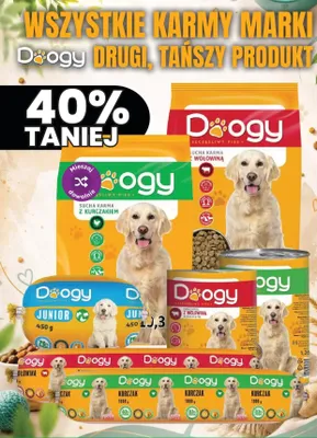 Karmy dla psów Doogy promocja w Dino