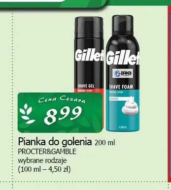 Pianka do golenia Gillette promocja w CEZAR Delikatesy