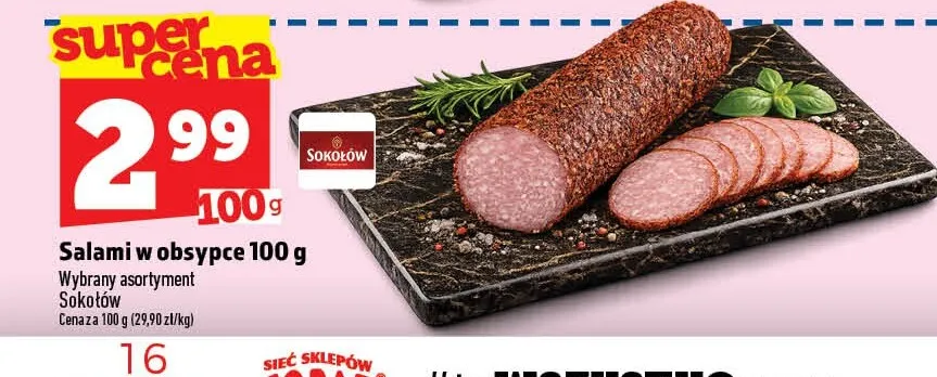 Salami w obsypce Sokołów promocja w TOPAZ