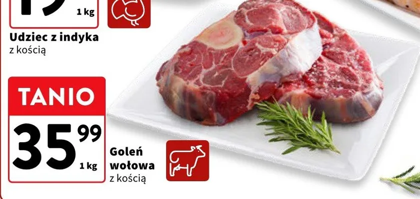 Goleń wołowa z kością promocja w Intermarche