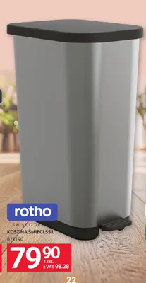 Kosz na śmieci 55 l Rotho promocja w Selgros