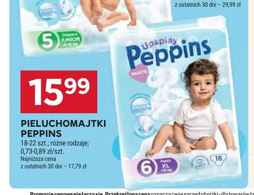 Pieluchomajtki Peppins Up&Play promocja w Stokrotka