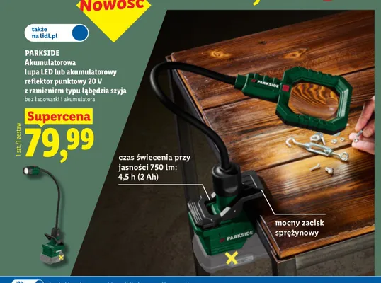 Akumulatorowa lupa LED PARKSIDE promocja w Lidl