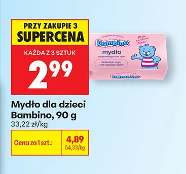 Mydło dla dzieci Bambino promocja w Biedronka