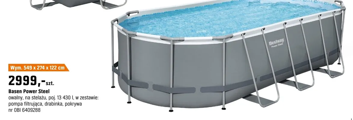 Basen Power Steel owalny promocja w OBI