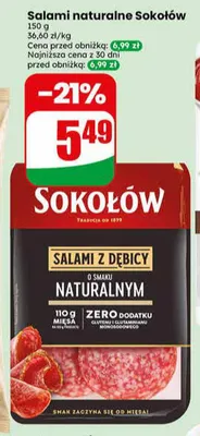 Salami naturalne Sokołów promocja w Dino