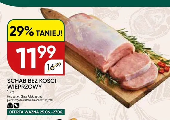 Schab bez kości wieprzowy promocja w Chata Polska