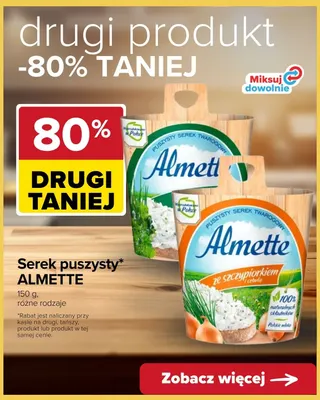 Serek puszysty Almette promocja w Carrefour