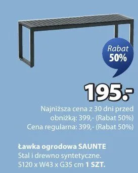 Ławka promocja w Jysk