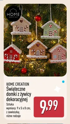 Świąteczne domki z żywicy dekoracyjnej Home Creation promocja w Aldi