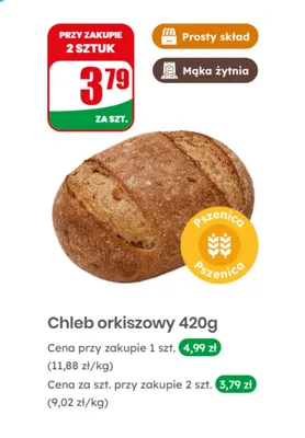 Chleb orkiszowy promocja w Dino