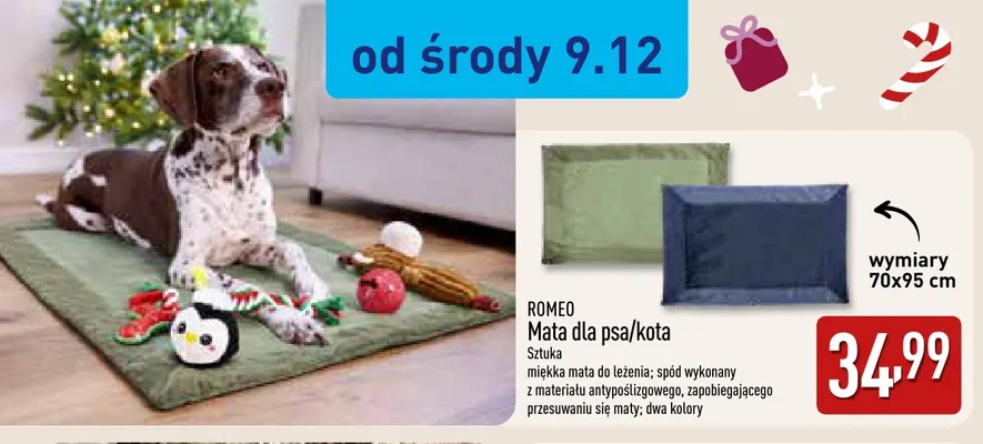 Mata dla psa lub kota 70x95 cm Romeo promocja w Aldi