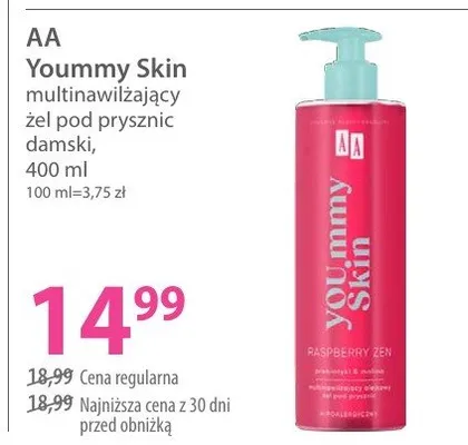 Multinawilżający żel pod prysznic dla mężczyzn i kobiet damski Yummy Skin promocja w Hebe