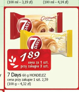 Rogalik Croissant 7 Days o smaku spumante promocja w CEZAR Delikatesy