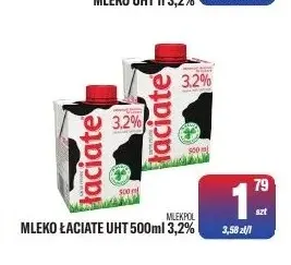 Mleko UHT Łaciate Mlekpol 3,2% promocja w Tomi Markt