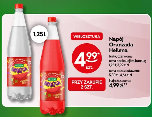 Napój Oranżada Hellena biała promocja w Żabka