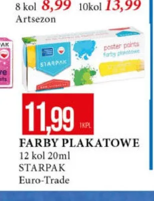 Farby plakatowe Starpack 12 kol 20 ml promocja w Leclerc