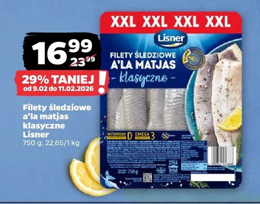 Filety śledziowe a'la matjas klasyczne promocja w Netto
