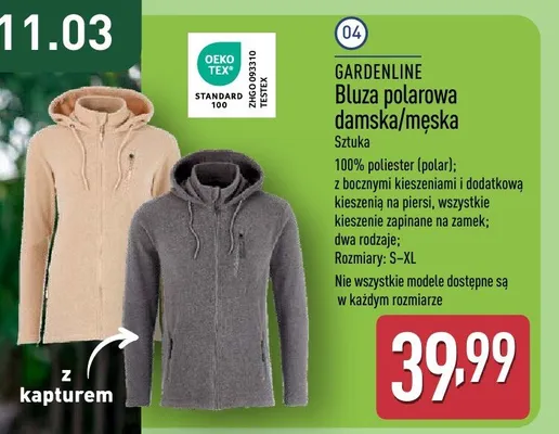 Bluza polarowa damska/męska promocja w Aldi