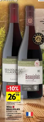 Wino Beaujolais Expert Club czerwone wytrawne promocja w Intermarche