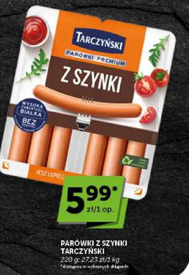 Parówki z szynki Tarczyński promocja w Groszek