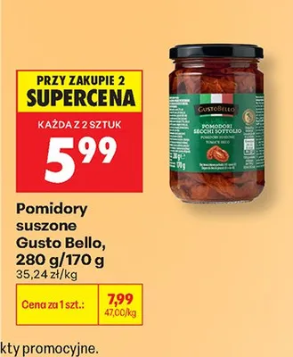 Pomidory suszone Gusto Bello promocja w Biedronka