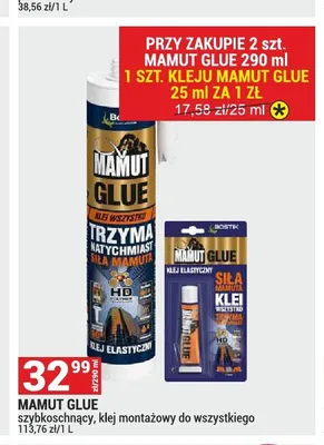 Klej Mamut Glue elastyczny promocja w Merkury Market