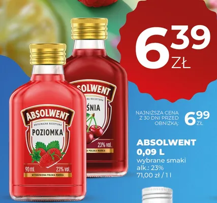Likier Absolwent Poziomka promocja w Duży Ben