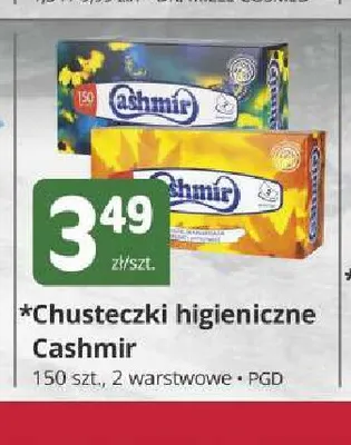 Chusteczki higieniczne 2-warstwowe Cashmir promocja w Marketvita
