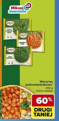Warzywa jednoskładnikowe Hortex promocja w Carrefour