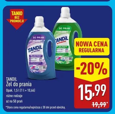 Żel do prania Tandil promocja w Aldi