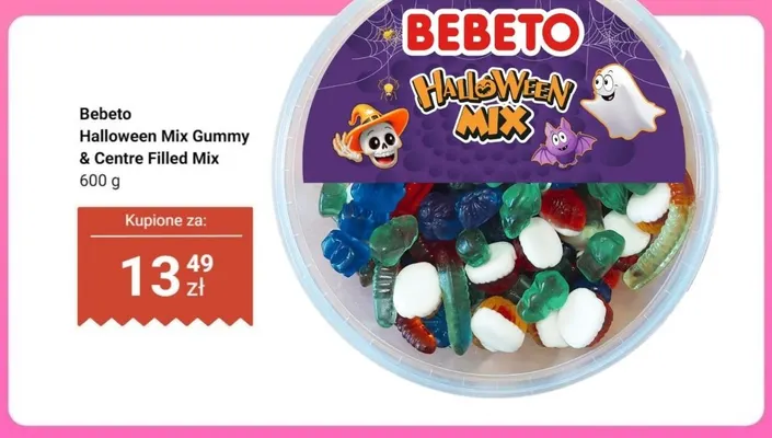 Halloween Mix Gummy & Centre Filled Mix Bebeto promocja w Dino