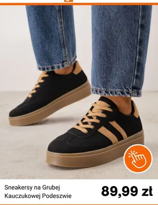 Sneakersy na grubej kauczukowej podeszwie Born2be promocja w Born2be