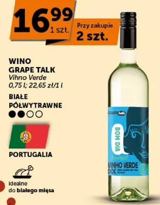 Wino Grape Talk Vinho Verde białe półwytrawne promocja w Euro Sklep