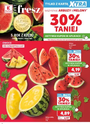 Arbuz żółty luzem promocja w Kaufland