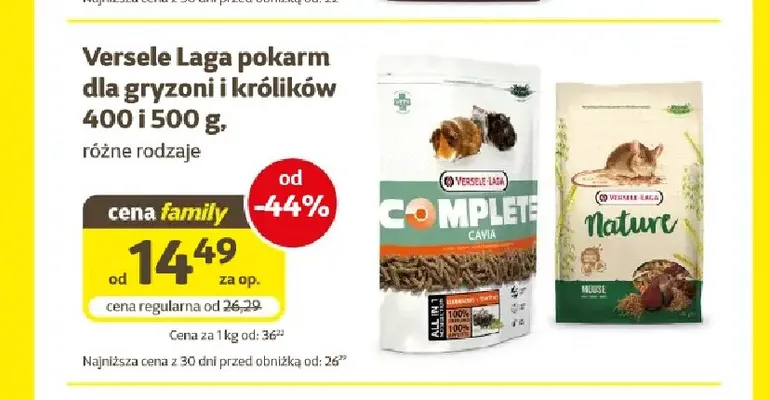 Pokarm dla gryzoni i królików Complete Cavia Versele-Laga promocja w Super Zoo