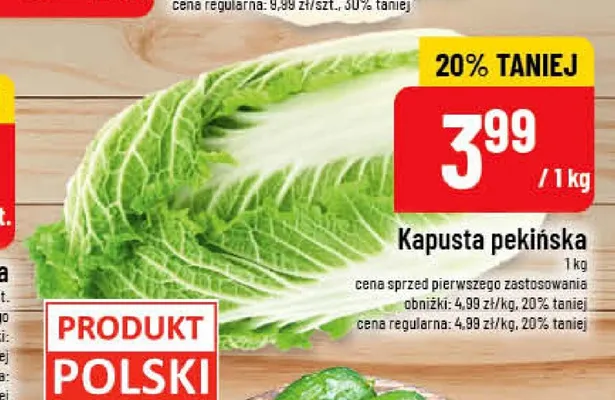 Kapusta pekińska polska promocja w POLOmarket