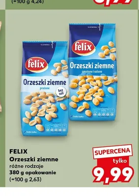 Orzeszki ziemne Felix prażone bez soli promocja w Kaufland