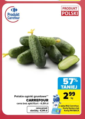 Polskie ogórki gruntowe Carrefour promocja w Carrefour