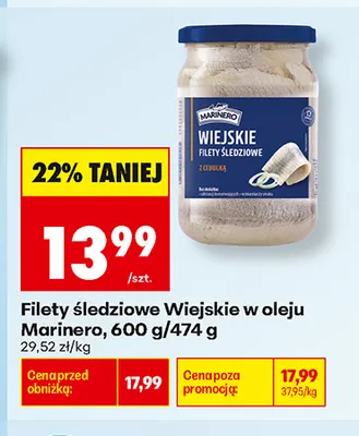 Filety śledziowe wiejskie w oleju Marinero promocja w Biedronka