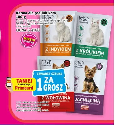 Karma dla kota z indykiem Fiona & Atos promocja w Prim Market