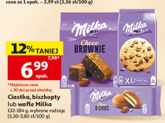 Ciastka Milka Choco Brownie promocja w Auchan