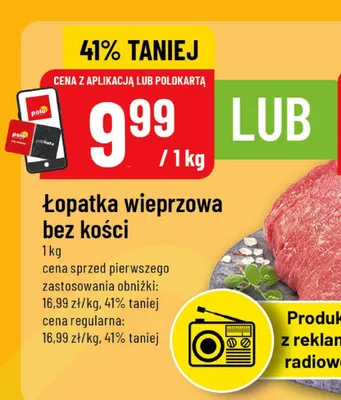 Łopatka wieprzowa bez kości promocja w POLOmarket