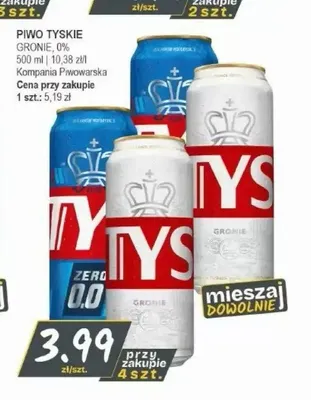 Piwo Tyskie Gronie promocja w Słoneczko