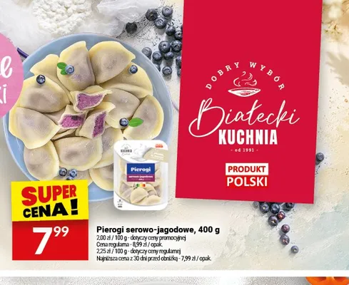 Pierogi serowo-jagodowe Białecki Kuchnia promocja w Twój Market