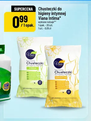 Chusteczki do higieny intymnej Viana Intima Fresh promocja w POLOmarket