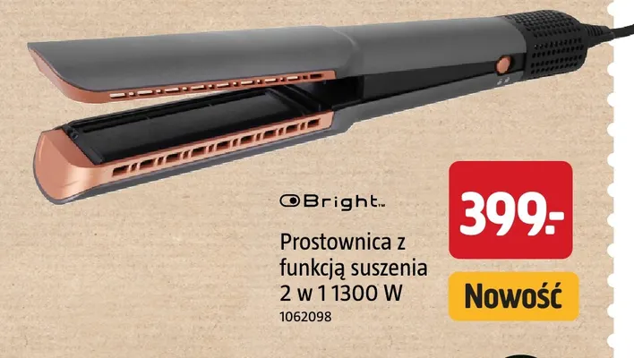Prostownica z funkcją suszenia 2 w 1 Bright promocja w Jula