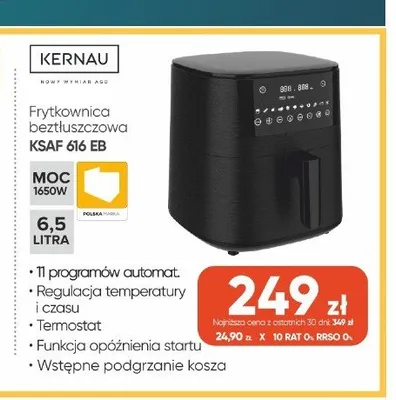 Frytkownica beztłuszczowa Kernau KSAF 616 EB promocja w Max Elektro